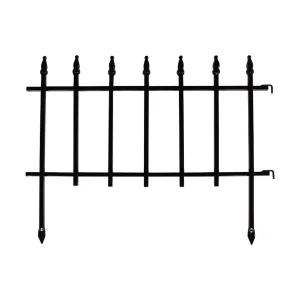 Expert Gardener Empire Black Powder Coated Steel Garden Border