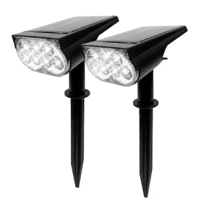 Behome Solar Spot Lights Outdoor, 7 LED Lights, 2-in-1 Waterproof Landscape