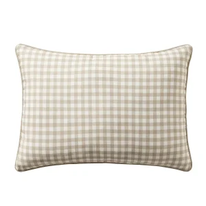 My Texas House Tan Gingham 14" x 20" Outdoor Pillow